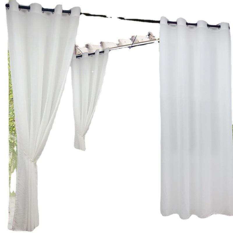 Wasserdichte Fensterschutzgitter Terrasse Außenpavillon Transparente Sichtschutzvorhänge Außen Fertigvorhänge
