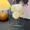 Acrylic Photo Frame Vase Modern Hydroponic Flower Vase Desktop Plant Holder Ornament Home Gift Wedding Table Center Decor