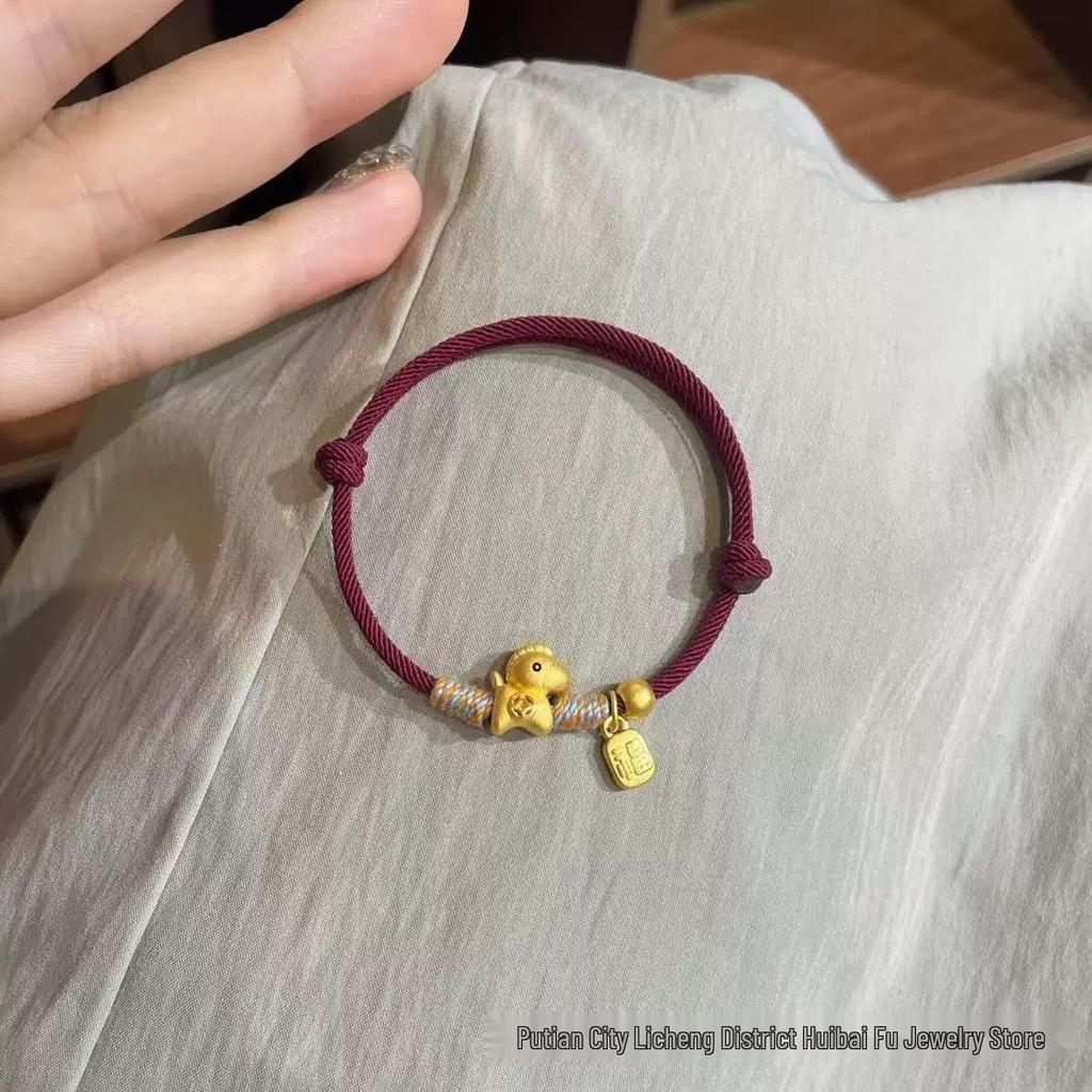 Xiaohongshu Style Year of the Horse Lucky Red Bracelet – Charming Personalized Birth Year Accessory for Women