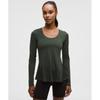 Lightweight Flowy Hem Long Sleeve Shirt Rainforest Green