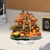 Halloween Pumpkin House Tabletop Decoration - Jack-O'-Lantern, Cottage Design , Thanksgiving, Christmas - No Electricity Required