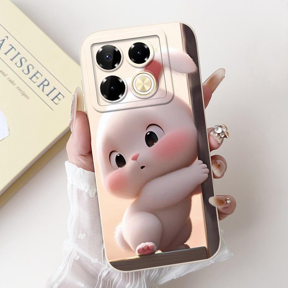 Soft Silicone Phone Case For Infinix Note 40 Pro 4G 5G Note40 Pro+ 40x Funda Cartoon Animals Flower Fashion Printed Back Cover
