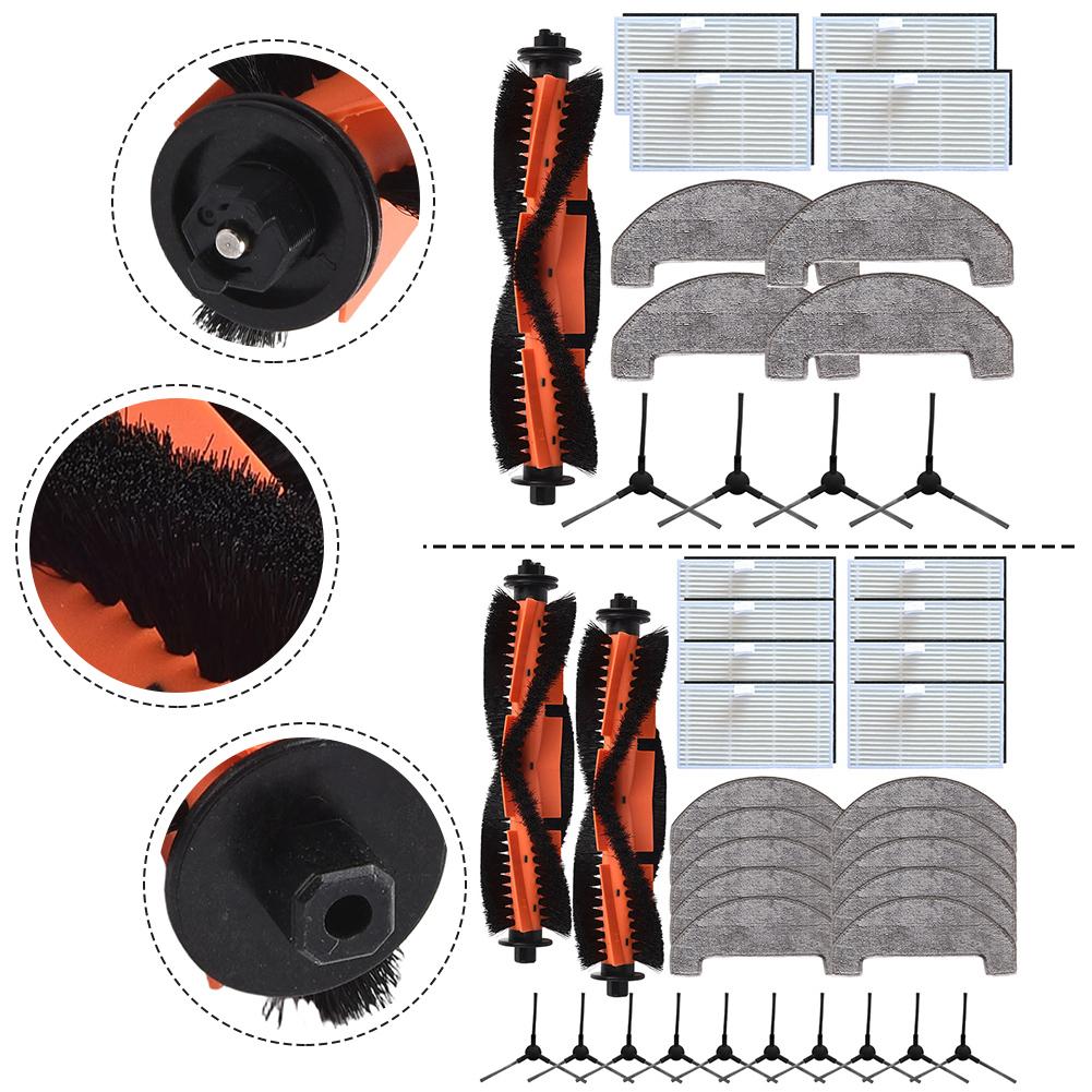 13/30pcs Compatible For MOVA S800/E20/E20 Pro/E20 Pro Plus/Trouver E20/E20 Pro/E20 Plus/E20Pro Plus Main Brush Filter Mop Cloth