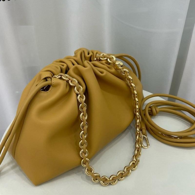 New Luojia High-quality Cloud Bag Pleated Sweet Drawstring Blessing Single-shoulder Cross-body Female