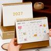 Multi-function Desktop Paper Calendar Standing Planner Scheduler 2027 Desk Calendar  Home Office