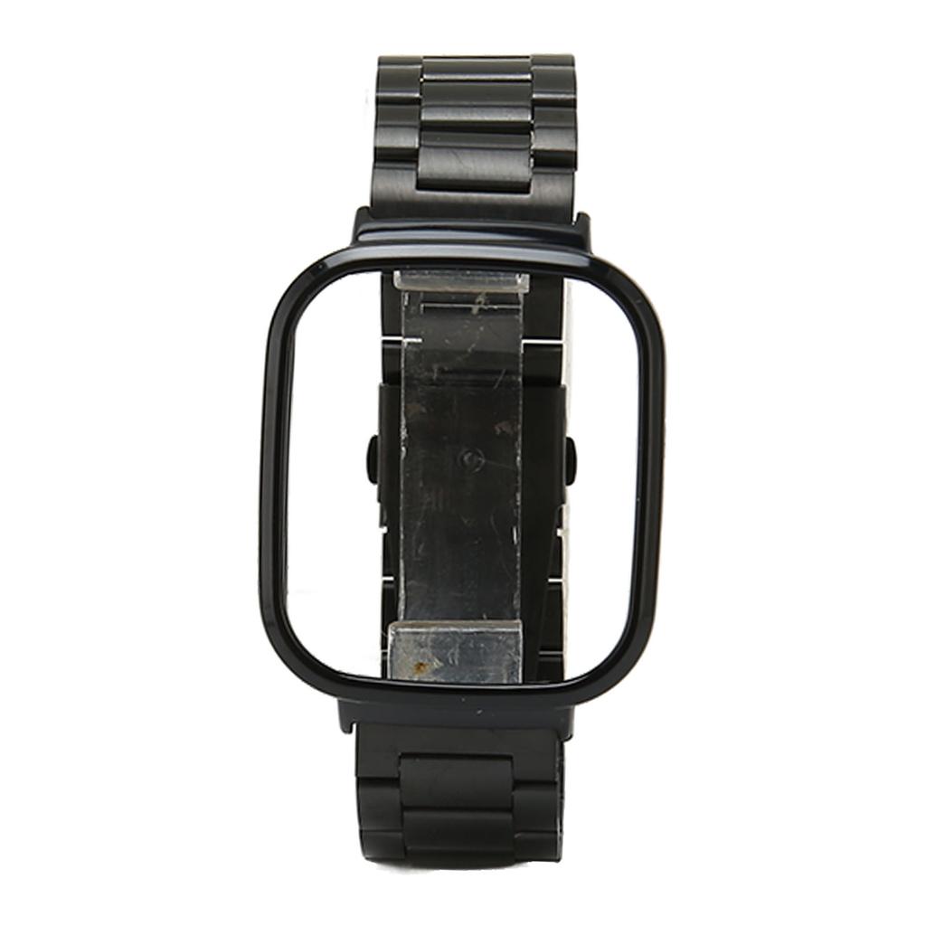 Watch Strap Protective Case Band 2 in 1 Adjusted Stainless Steel Watch Band for