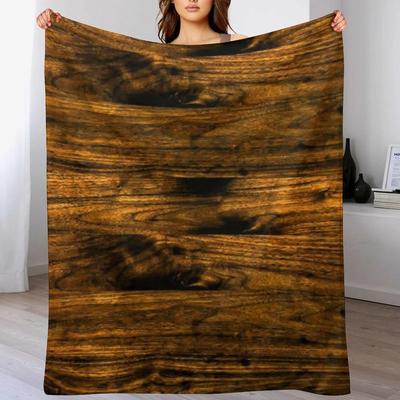 Brown and Black Surface Texture Throw Blanket Stylish Couch Blanket for Home Living Room