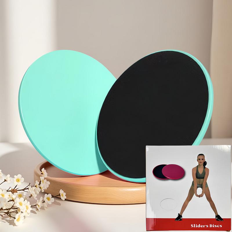 2pcs Pilates Slide Discs Yoga Abs Fitness Foot Mat Sled Waist Trainer Slide Board for Hip Lifting and Core Strength Training
