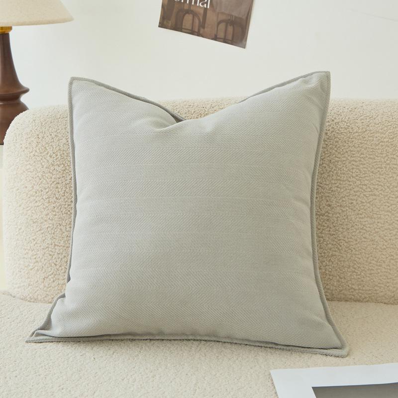 Minimalist Chenille Throw Pillow Cover, Thickened for Lumbar Support - Modern Style for Sofa & Car