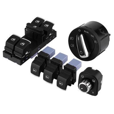 6 Stück Auto Scheinwerfer Spiegel Fensterheber Hauptschalter Kit für MK5