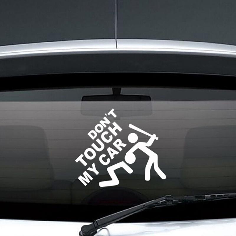 1PCS 19*22cm Safety Warning Vinyl Car Stickers DO NOT TOUCH MY CAR Car Motorcycles Decal