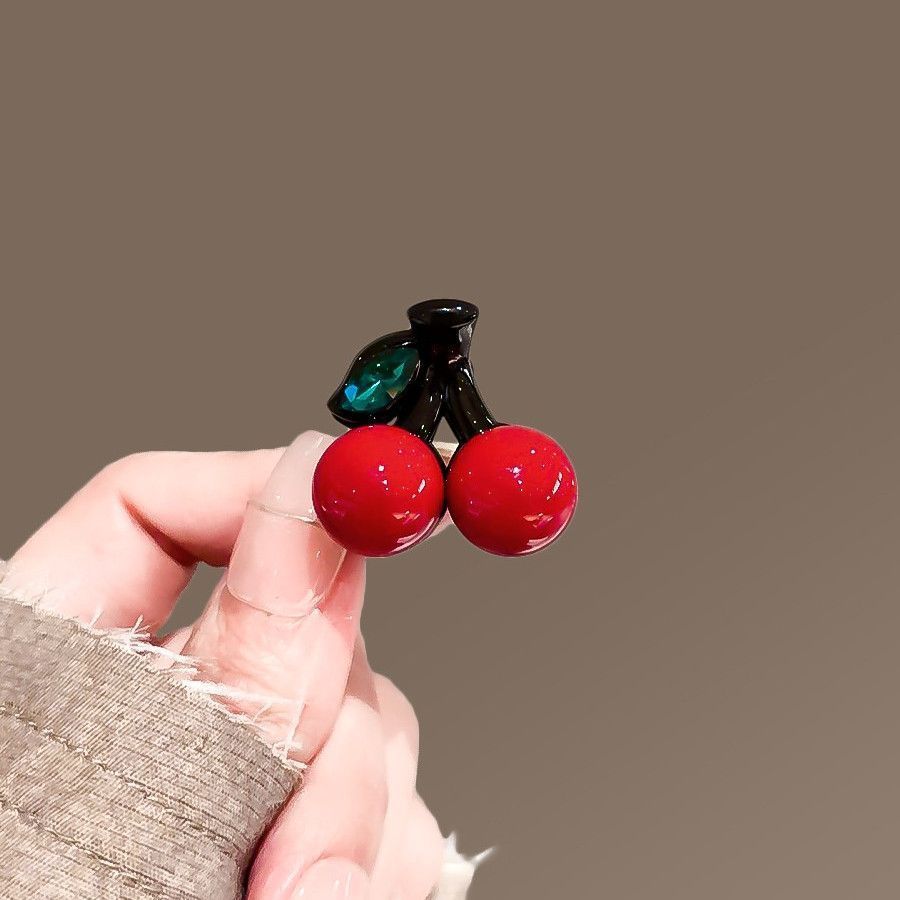 Cartoon Fruit Grabber Cute Strawberry Lemon Cherry  Acetate Hair Clip  Grape Bangs Crushed Hair Clip  Top Clip Hair Accessory