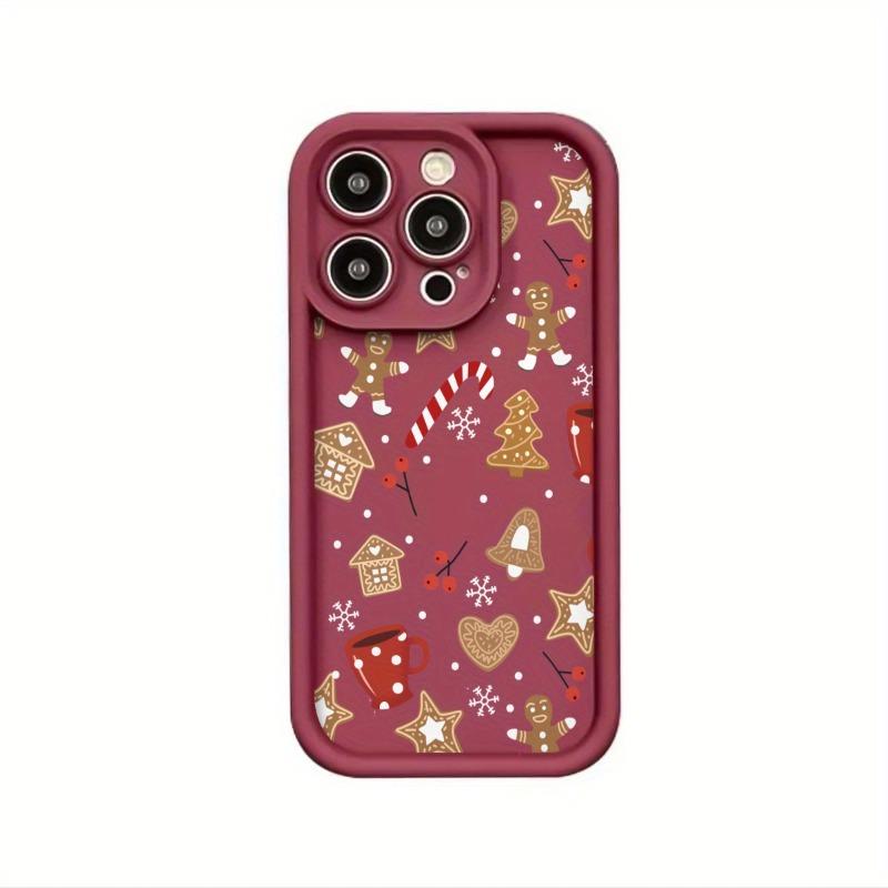 

Милый чехол для телефона с рождественским узором для iPhone16 15 14 13 12 11 Pro/Max/Plus, противоударный и защищающий от падений for iPhone XR