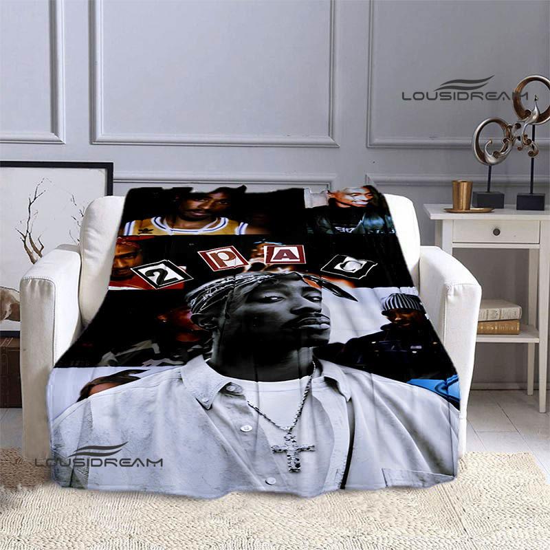 Hip-hop 2PAC Printed Blanket Picnic Blanket Warm Blankets Outdoor Blanket Home Bed Linings Blankets for Beds Birthday Gift