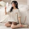 Casual Cotton Shorts And Shirt Set For Women Summer Lounge Sleepwear Comfortable And Breathable