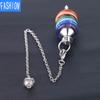 Lingdang-Schmuck für Männer und Frauen, Chakra-Dekorationsstil, siebenfarbiger Halbedelsteinkegel