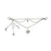 Heart-Shaped Pearl Bag Chain with Sweet Cool Crystal Beaded Pendant