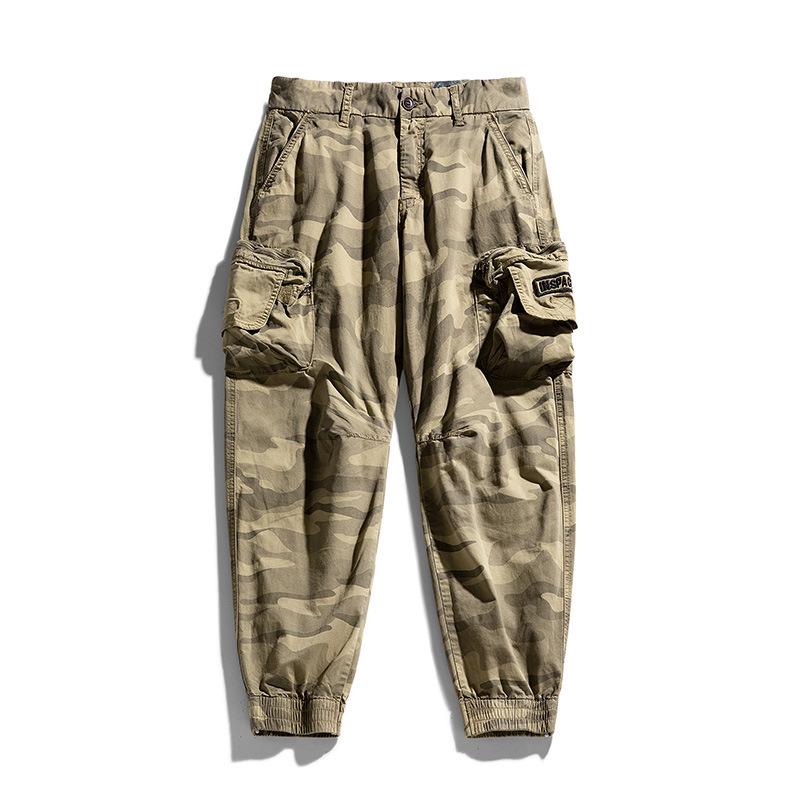 2025 Men's Trendy Cargo Cuffed Harem Pants - Versatile High Street Youth Sports & Leisure Trousers