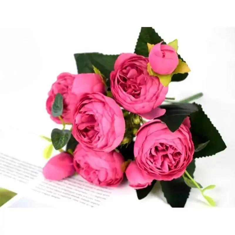 

1 Pcs Artificial Flower Wedding Photography Props Nordic Home Decoration 30cm FakePersian Rose Aesthetic Garden Accessories Rose