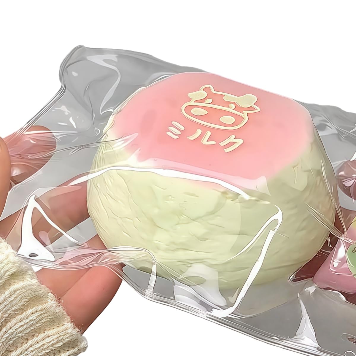 

MFHFBSUW Squeeze Cake Toy Water Sensation Stress Relief Multi-purpose Soft Bouncy Flexible Pink Milk Pudding for Kids and Adults Sensory Training