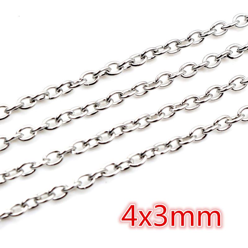 5 Meters/Lot Never Fade Stainless Steel Multi Styles Necklace Chains For DIY Jewelry Making Findings Accessories Handmade