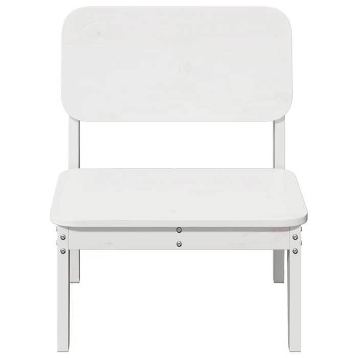 VidaXL Chaise de jardin blanc 60x52,5x72 cm bois de pin massif, siège de jardin, chaise d'extérieur, chaise de balcon, 859318