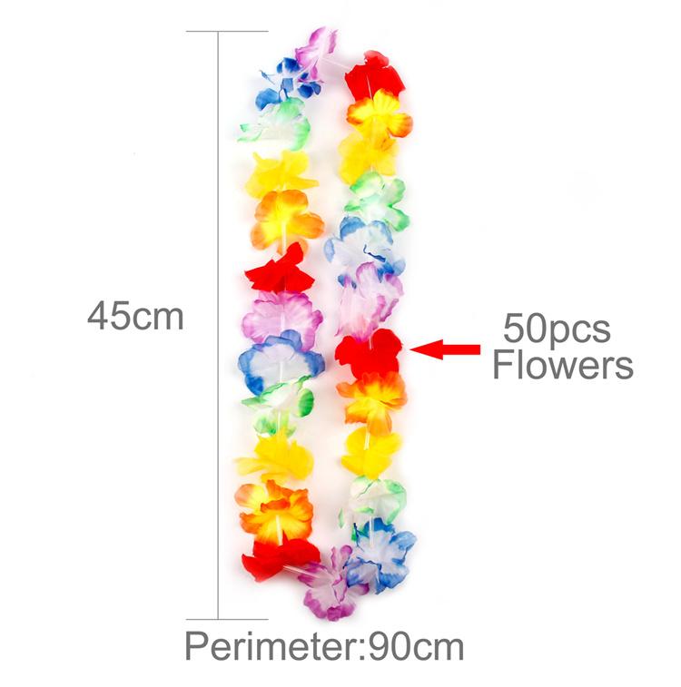 HUIRAN Artificial Flower Garland Hawaiian Flower Necklace Hawaiian Party Decorations Hawaii Party Favors Summer Party Supplies