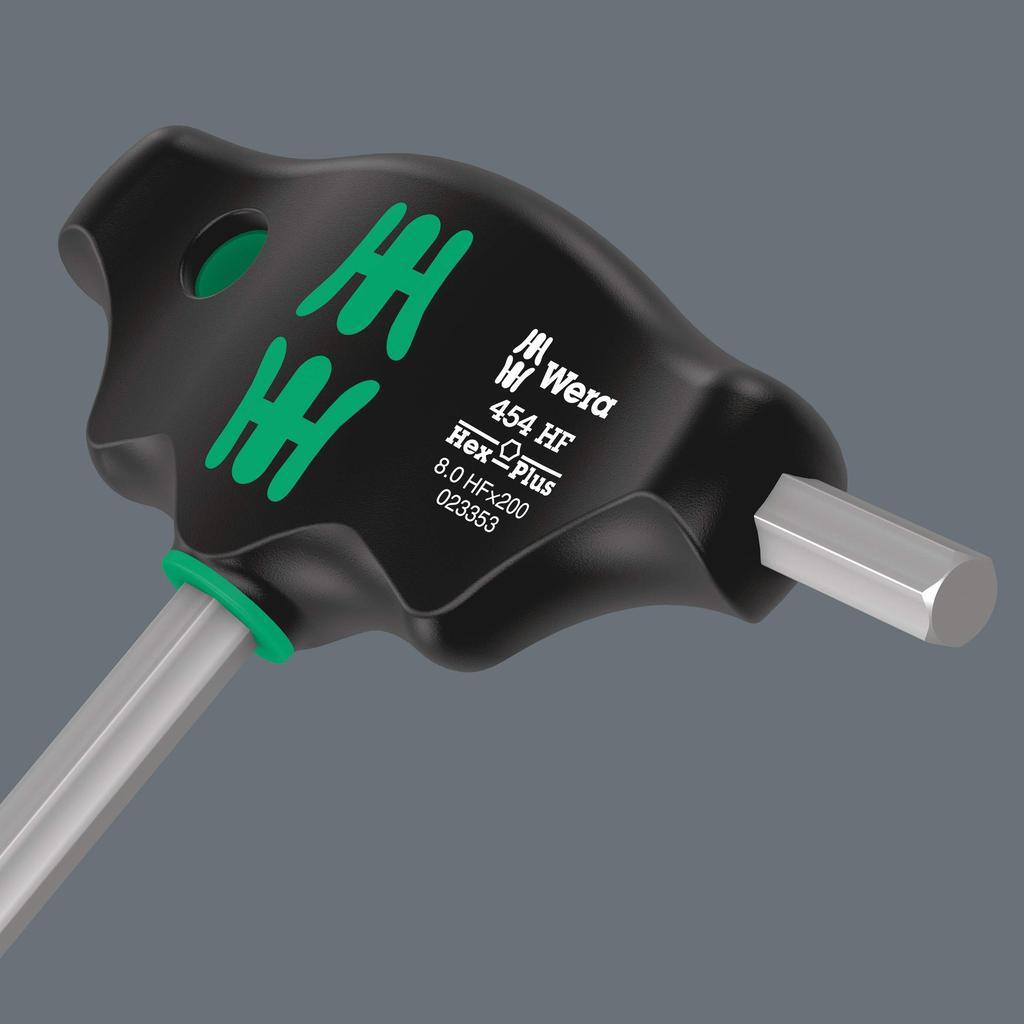 WERA Hex Phillips 8mm 200mm Shaft 023353 Screwdriver, T-Handle, Hex, Length,