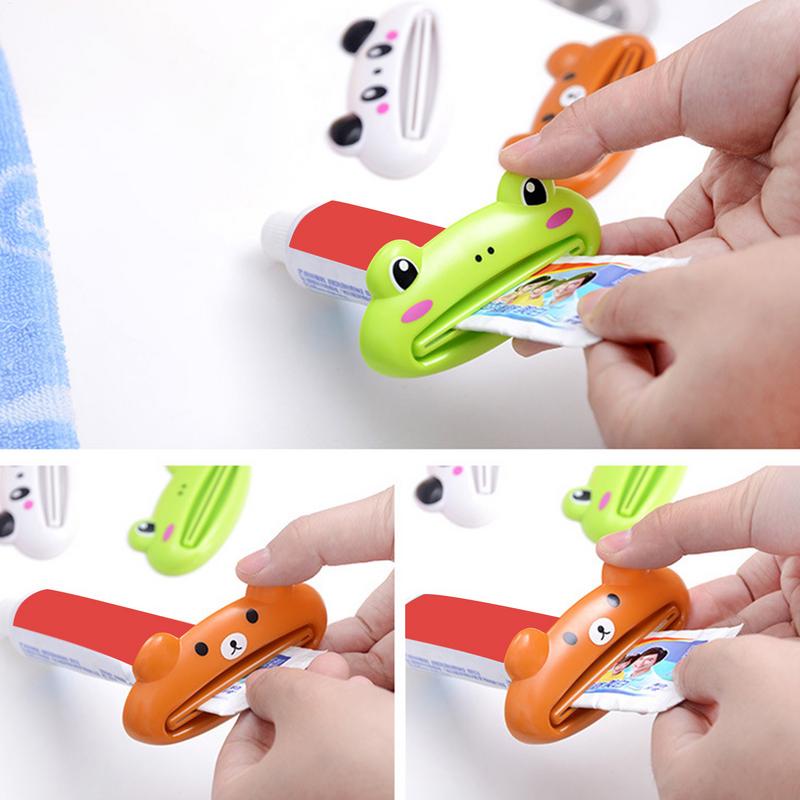 New Type Squeezer Cute Cartoon Manual Toothpaste Squeezer Cute Frog Animal Shape Cleanser Manual Press Lazy Essential