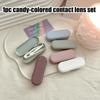 Portable Candy Color Contact Lens Case Kit 1Pcs Eye Care Organizer for Students Travelers and Professionals