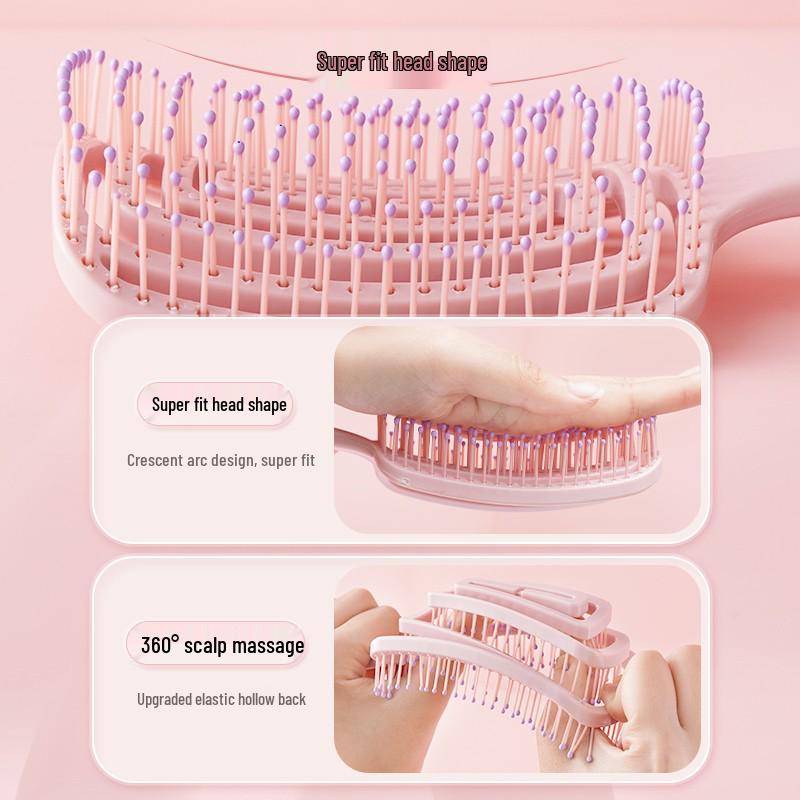 Puszysty Grzebień High-Top z Masażową Poduszką Powietrzną do Stylizacji Długich Włosów Damskich