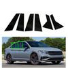 6Pcs Car Door Window Pillar Trim Cover Sticker for Volkswagen Jetta 2019 2020 2021 Glossy Black Auto Exterior Accessories