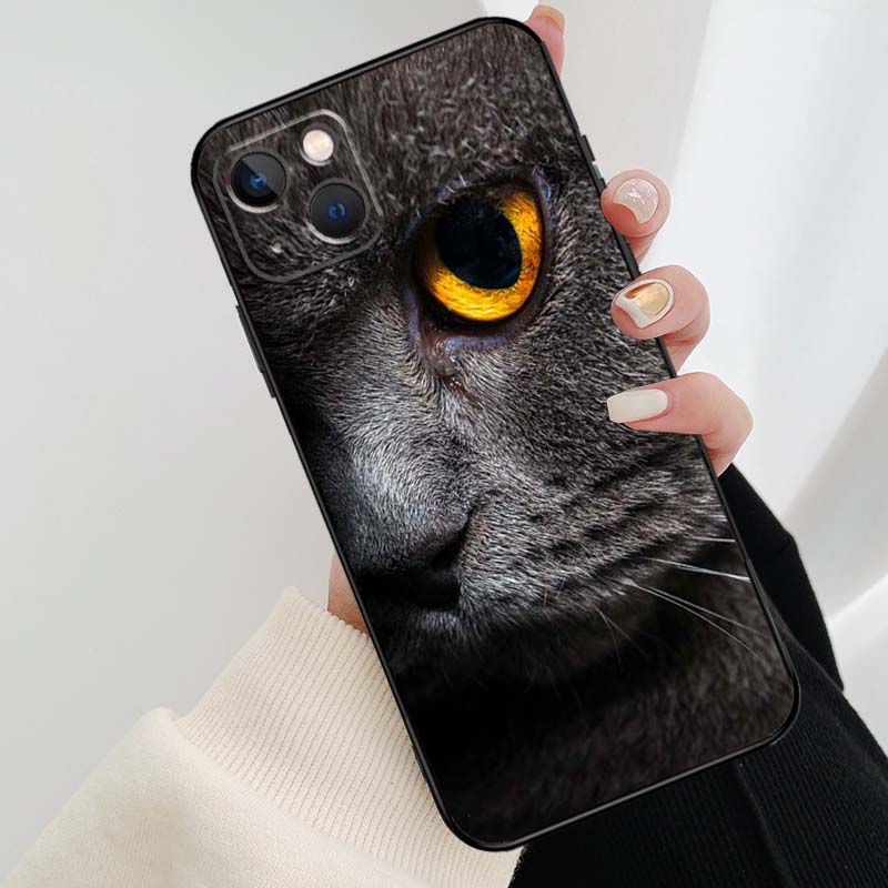 Beautiful Grey British Shorthair Cat Case For iPhone 12 13 Mini 13 11 12 14 Pro Max XS X XR 6S 7 8 Plus SE 2020 Silicone Cover