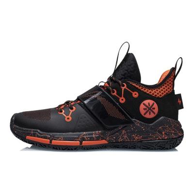 Li Ning Wade Block Textile, Synthetic Leather Cushioning Slip Resistant Abrasion Resistant Coverage Support Low Top ABPR065-6