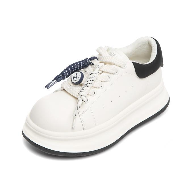 

Leather platform white shoes women s summer and autumn two wear versatile casual sports board shoes soft sole light 40
