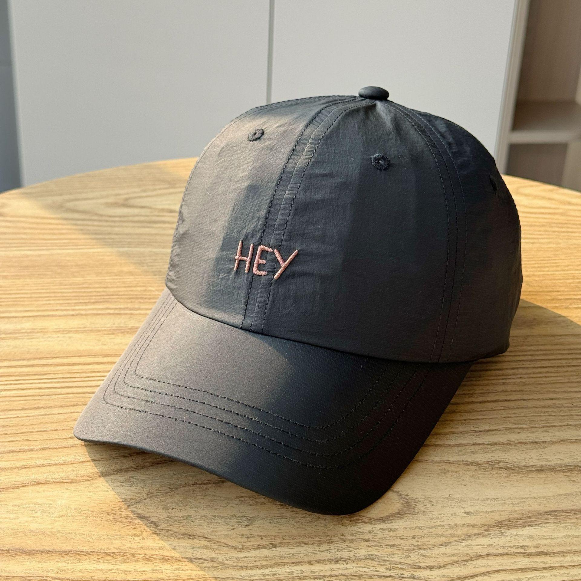 

Summer quick-dry baseball cap for men and women, simple embroidered outdoor thin breathable sun protection sports hat Adult54-60Adjustable чёрный