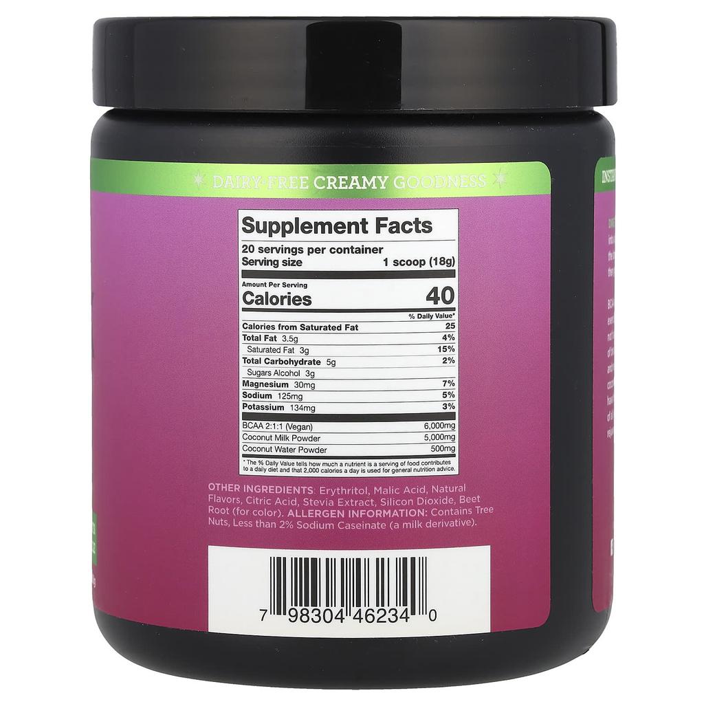 Do Work, Natural Bcaa+, Raspberry Vanilla Cream, 360G