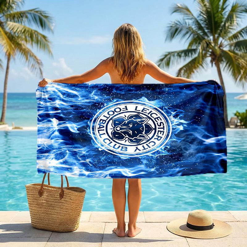 Leicester City Football Beach Towel Soft Microfiber Summer Towel Quick Dry Absorbent Towel for Beach Swimming Pool Travel