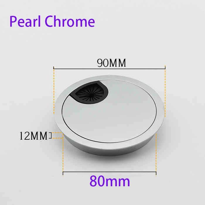 1/2/4/8Pcs 50/53/60/80mm Zinc Alloy Desktop Cable Hole Cover Protective Ring PC Desktop Circular Cable Protective Ring Bracket