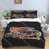 R-Retro rock hip hop music fashion trend print three piece set suitable for children or adults quilt cover pillowcase bedding