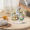 Special Shape Diamond Painting Tabletop Ornaments Kit Cute Rabbit Easter Desktop Diamond Art Kits Egg Flower for Adults Beginner