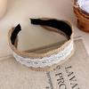 Bohemian Straw Wide-Brimmed Headband for Women - Vacation Style Hair Accessory