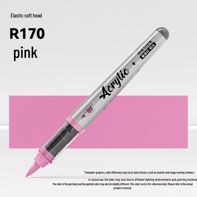 Soft Tip Acrylic Marker - 120 Colors, Single Piece, Opaque, Stackable Paintbrush