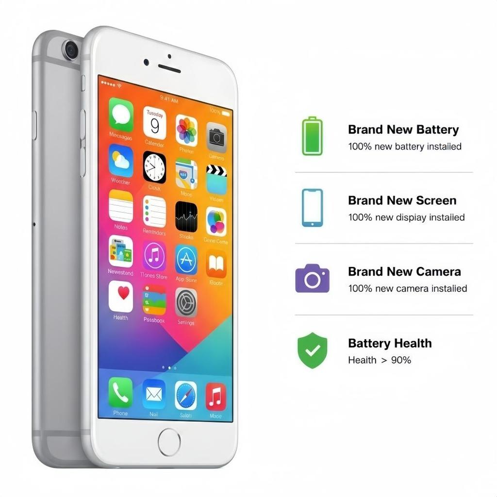 Refurbished Apple iPhone 6 Plus 128GB Black/Gold/Silver 5.5" Big Screen Smartphone Unlocked Global Version