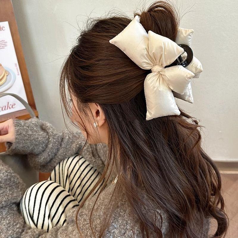 2026 High Quolity Womens Padded bow clip Bowknot Hair Clip Headwear Hairgripes Elegant Tassel Ponytail Hairclip