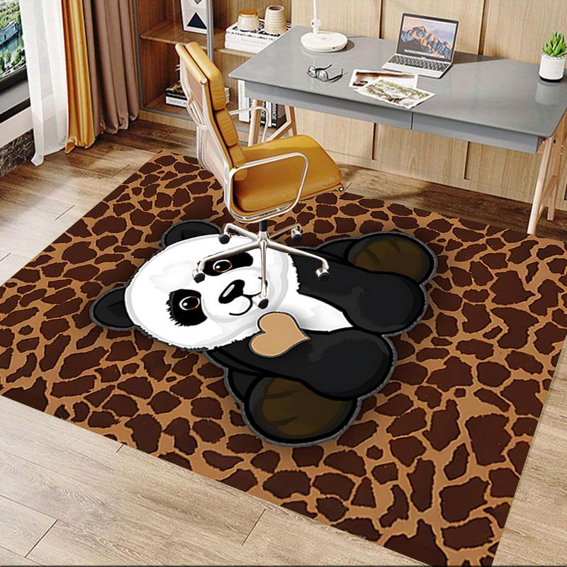 1PC Panda Heart Extra Large Non Slip Floor Carpet, Office, Family, Bedroom Large Area Rug Indoor Rugs, Vibrant Colors