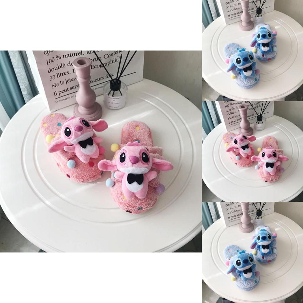 Warme und kuschelige Lilo & Stitch Plüschpantoffeln – Unisex-Pantoffeln für Paare