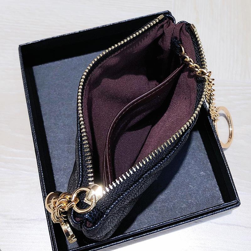 Erste Schicht Rindsleder kleine duftende Wind-Wechseltasche, Kartenetui, Kaviar-Mini-Leder-Reißverschluss-Kleingeldbörse, Anhänger-Schlüsseltasche.