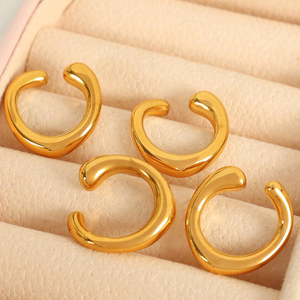 European and American Internet celebrities ins personality ring C-type earless earclip temperament trend simple