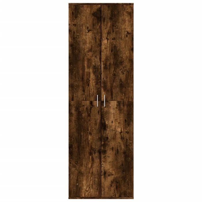 VidaXL Buffet haut chêne fumé 60x35x180 cm bois d'ingénierie, buffet, meuble de rangement, armoire haute, armoire, armoire 3276669